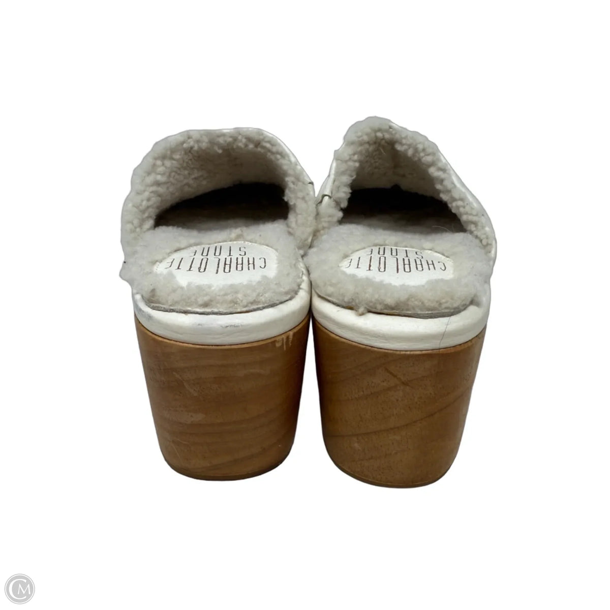 Leather Clogs By Charlotte Stone In White, Size: 6