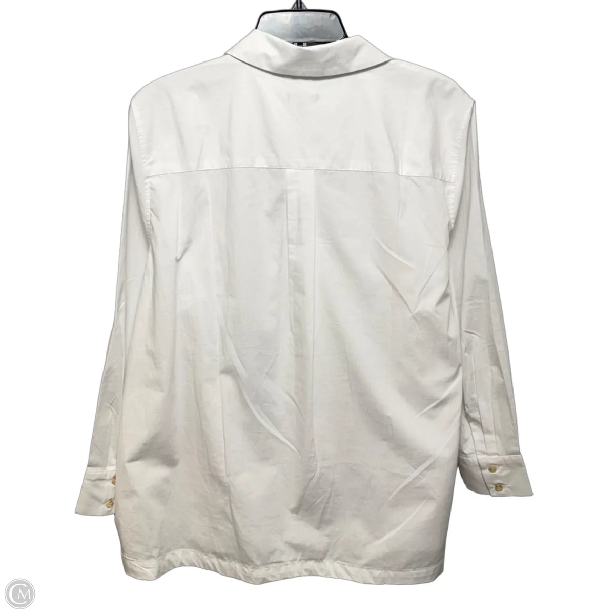Top Long Sleeve By Talbots In White, Size: 2xp