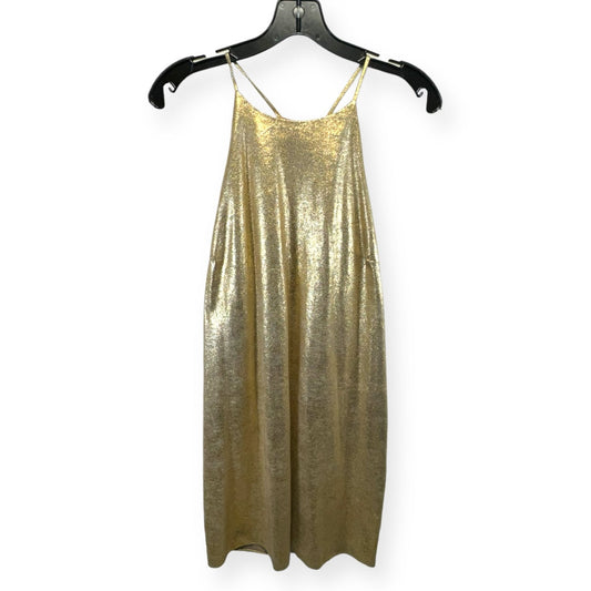 Gold Dress Casual Short Halston, Size 12