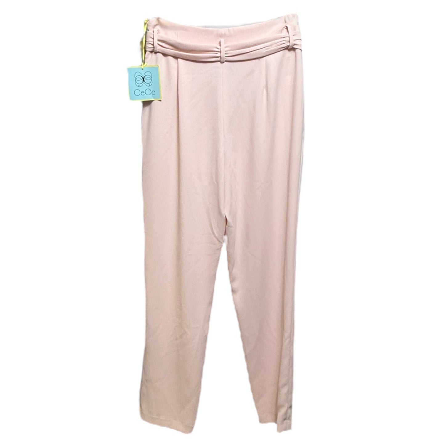 Bow Detail Slim Dress Pants By Cece In Pink, Size: 2