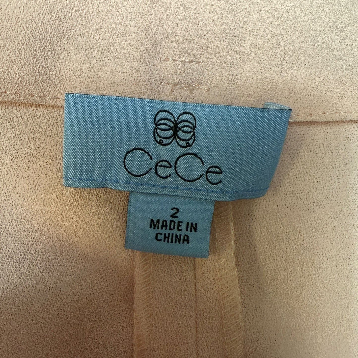 Bow Detail Slim Dress Pants By Cece In Pink, Size: 2