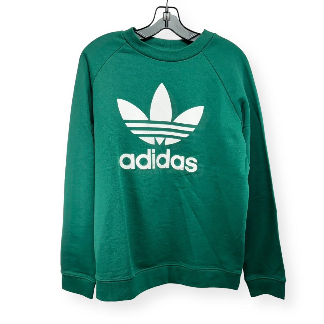 Green Sweatshirt Crewneck Adidas, Size L