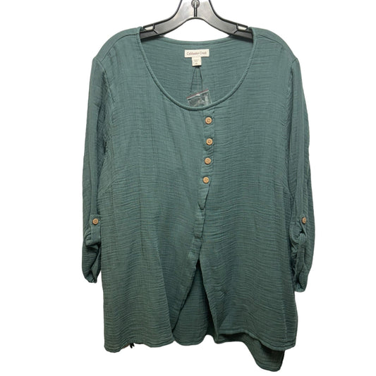 Gauzy Long Sleeve Top By Coldwater Creek  Size: 2x