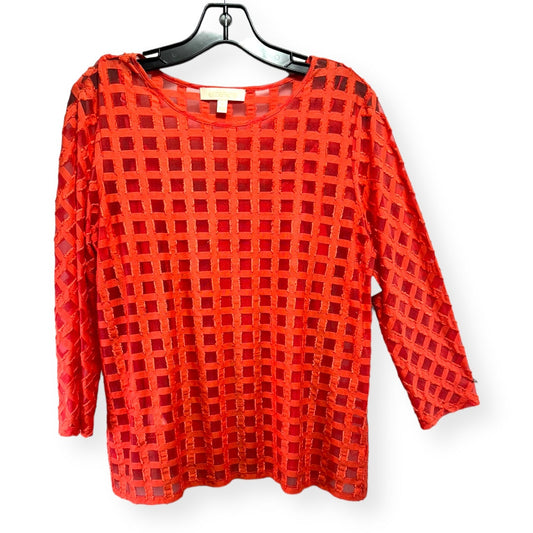 Orange Top Long Sleeve Etcetra, Size S