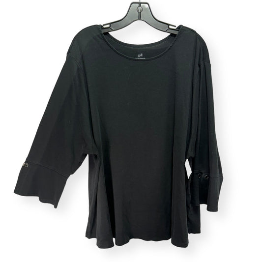 Black Top Long Sleeve J. Jill, Size 4x