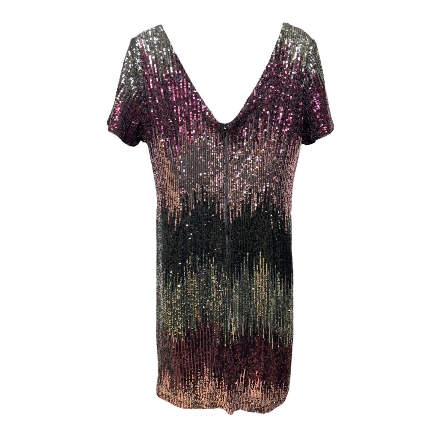 Sequin Shift Dress Party Midi By R And M Richards  Size: 12