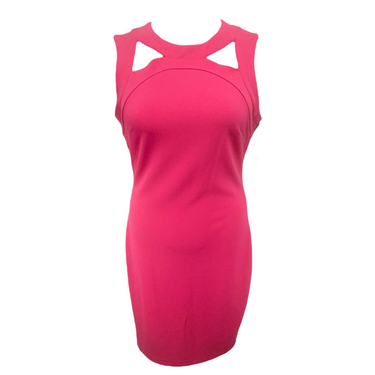 Cutout-Collar Sheath Dress in Pink Calvin Klein, Size 6