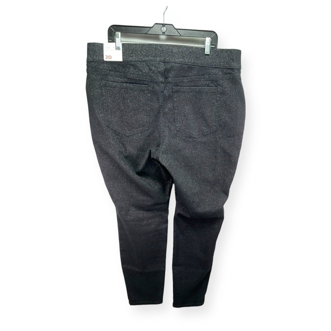 Black & Silver Jeans Jeggings Lane Bryant, Size 20