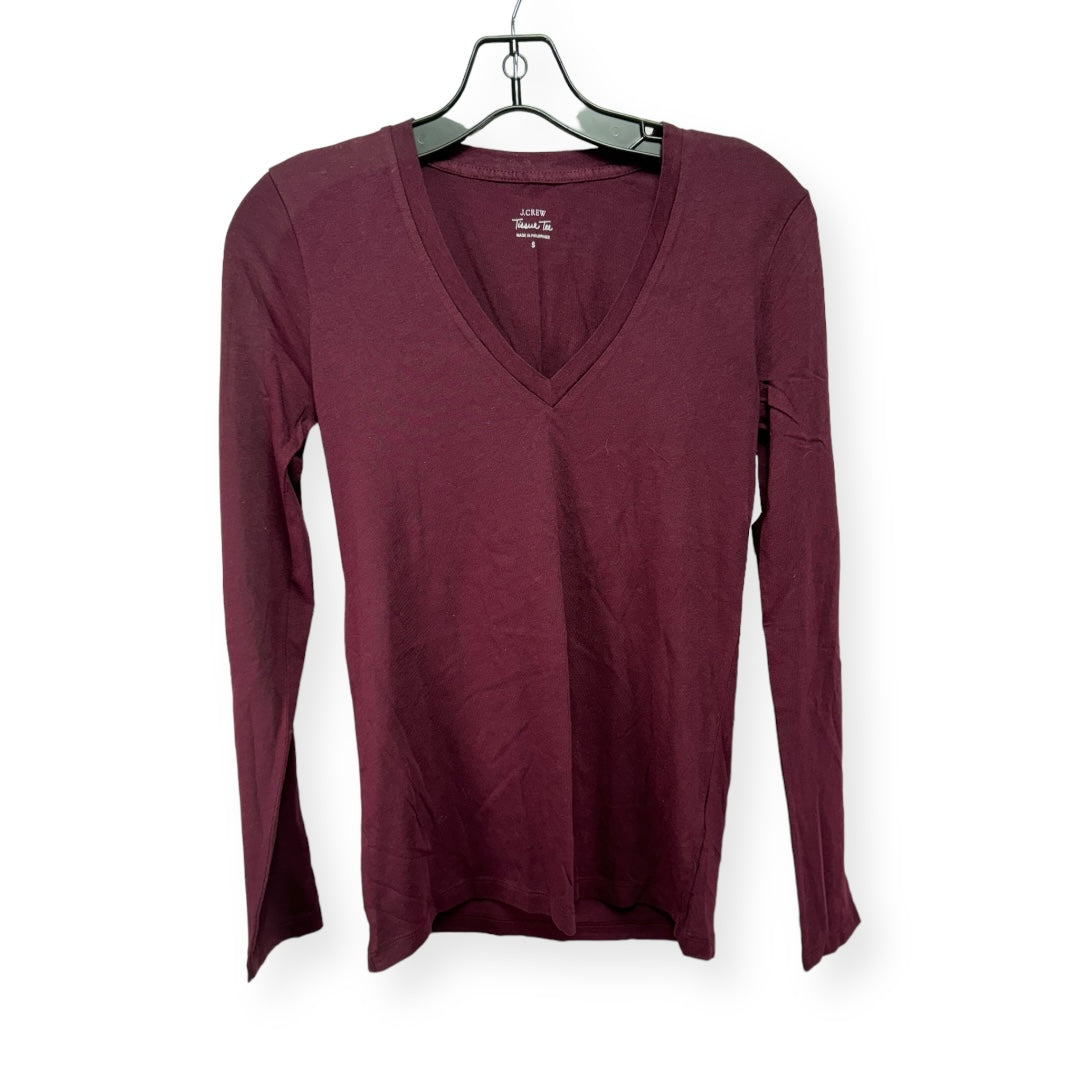 Red Top Long Sleeve Basic J. Crew, Size S