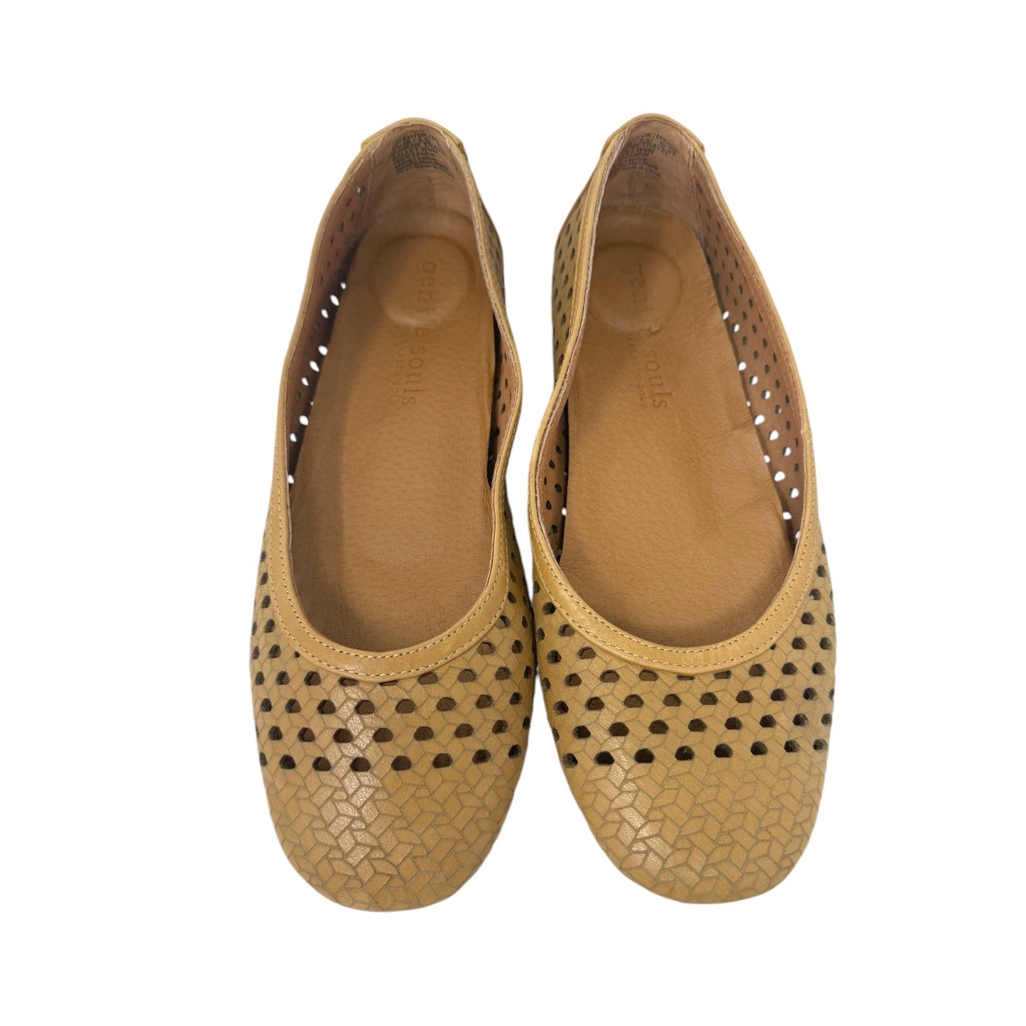 Eugene Travel Packable Woven Ballet Flats By Gentle Souls In Tan, Size: 7.5