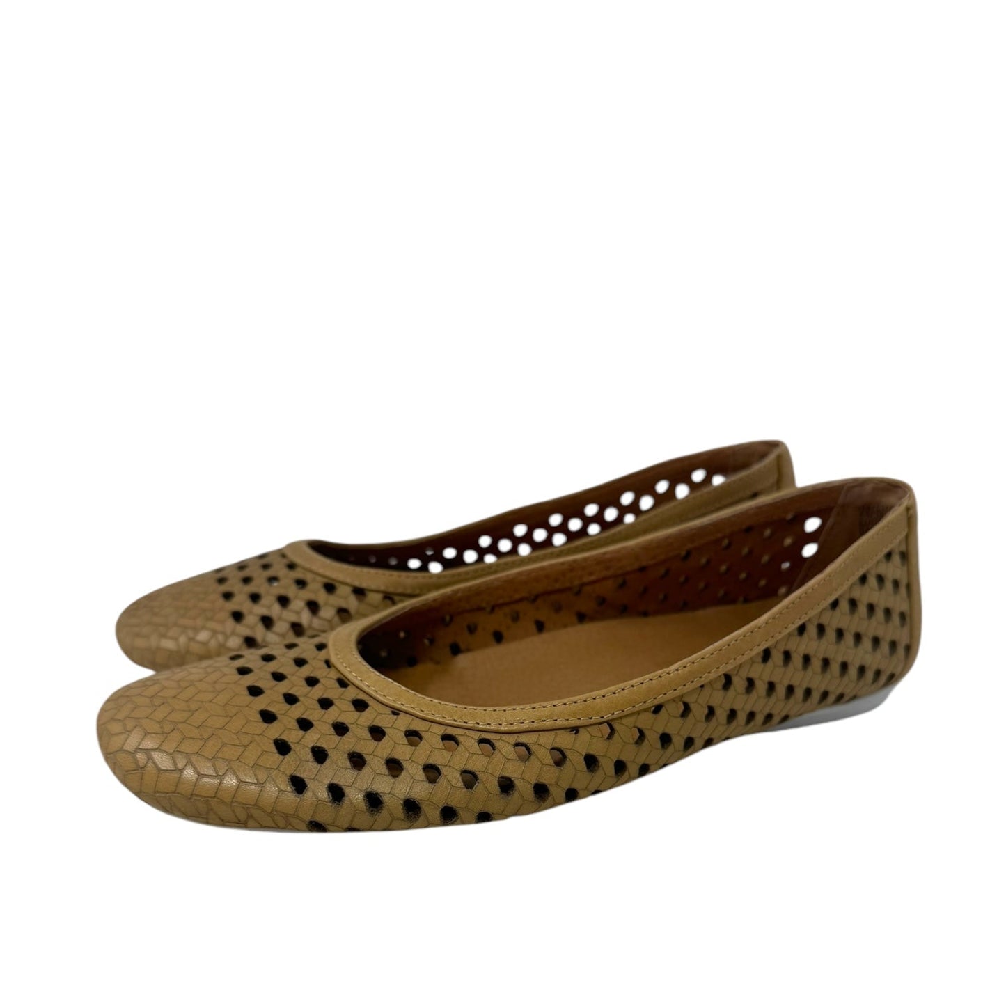 Eugene Travel Packable Woven Ballet Flats By Gentle Souls In Tan, Size: 7.5