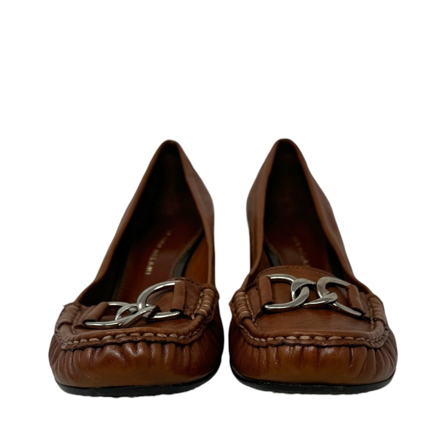 Heeled Wedge Loafers By Antonio Melani In Brown, Size: 8