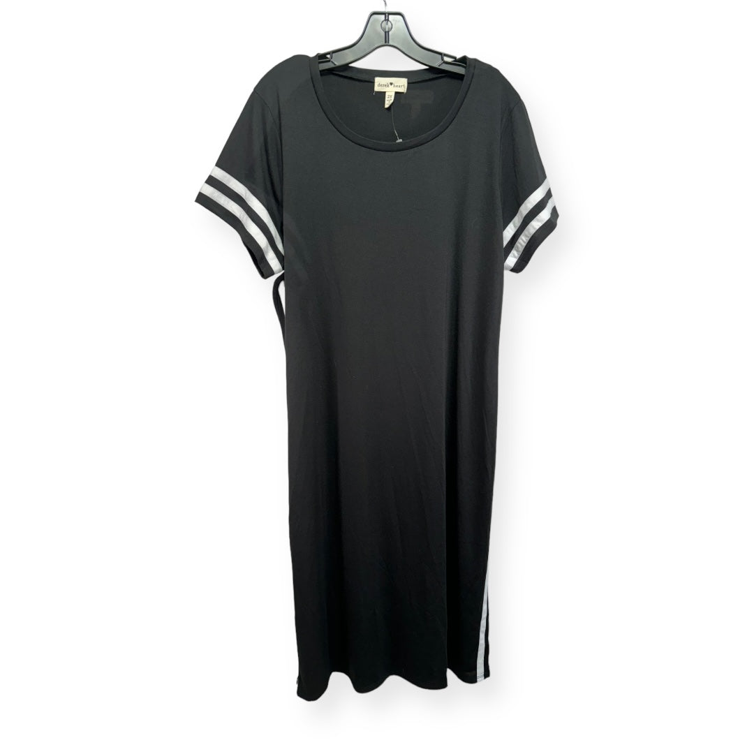 Black & White Dress Casual Maxi Derek Heart, Size 2x