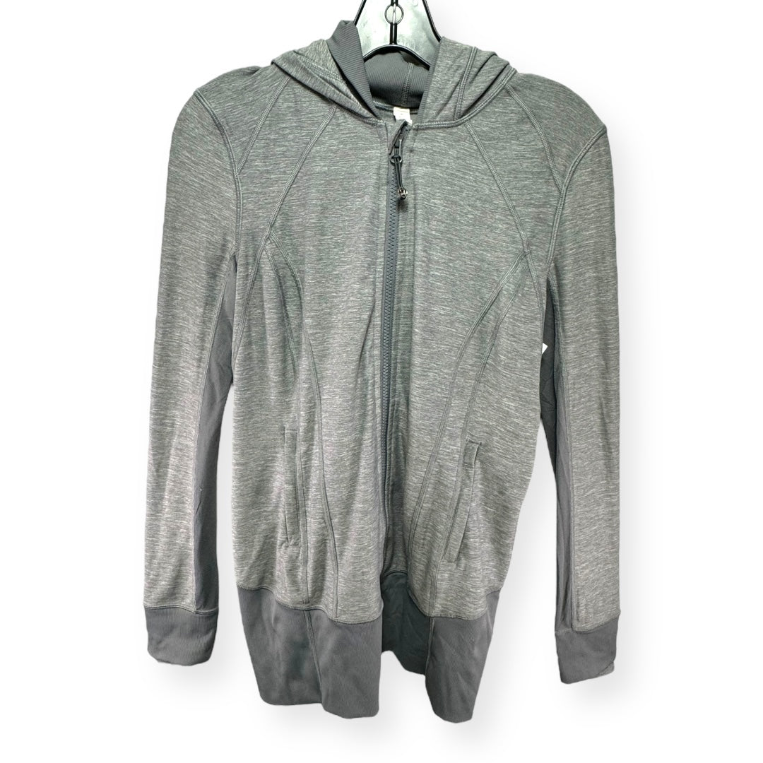 Lululemon Daily Practice Hooded Jacket in Heathered Slate Gray Lululemon, Size 8