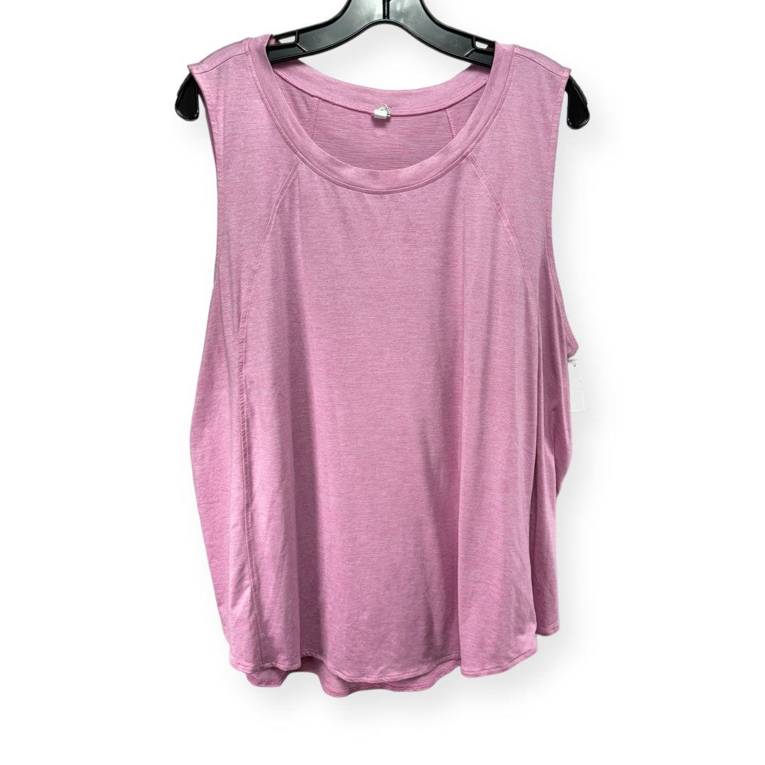 Pink Athletic Tank Top Yogalicious, Size 1x