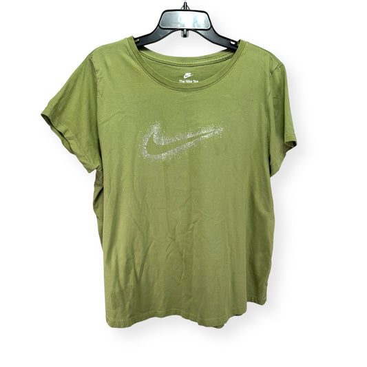 Green Athletic Top Short Sleeve Nike Apparel, Size 1x