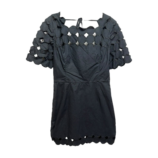 Cutwork Mini Shift Dress By Anthropologie In Black, Size: 8