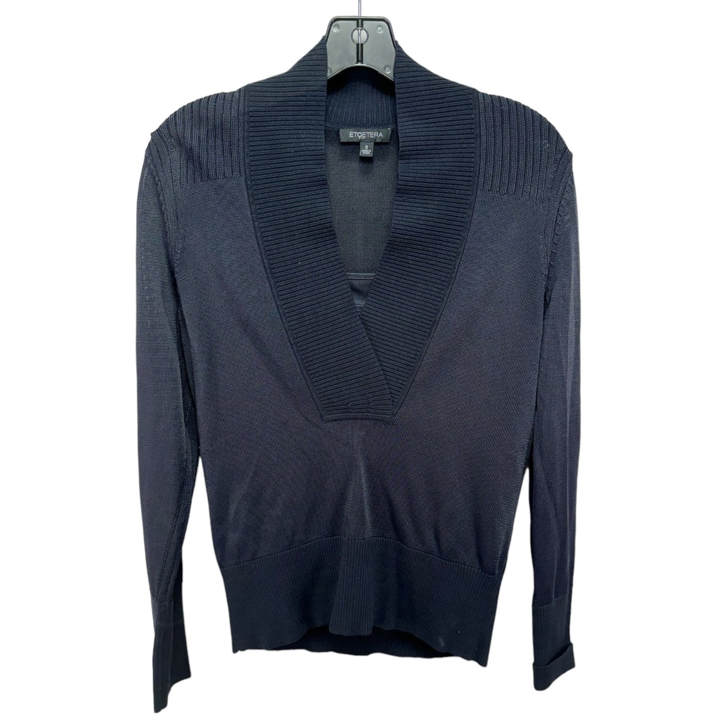 Navy Top Long Sleeve Etcetra, Size S