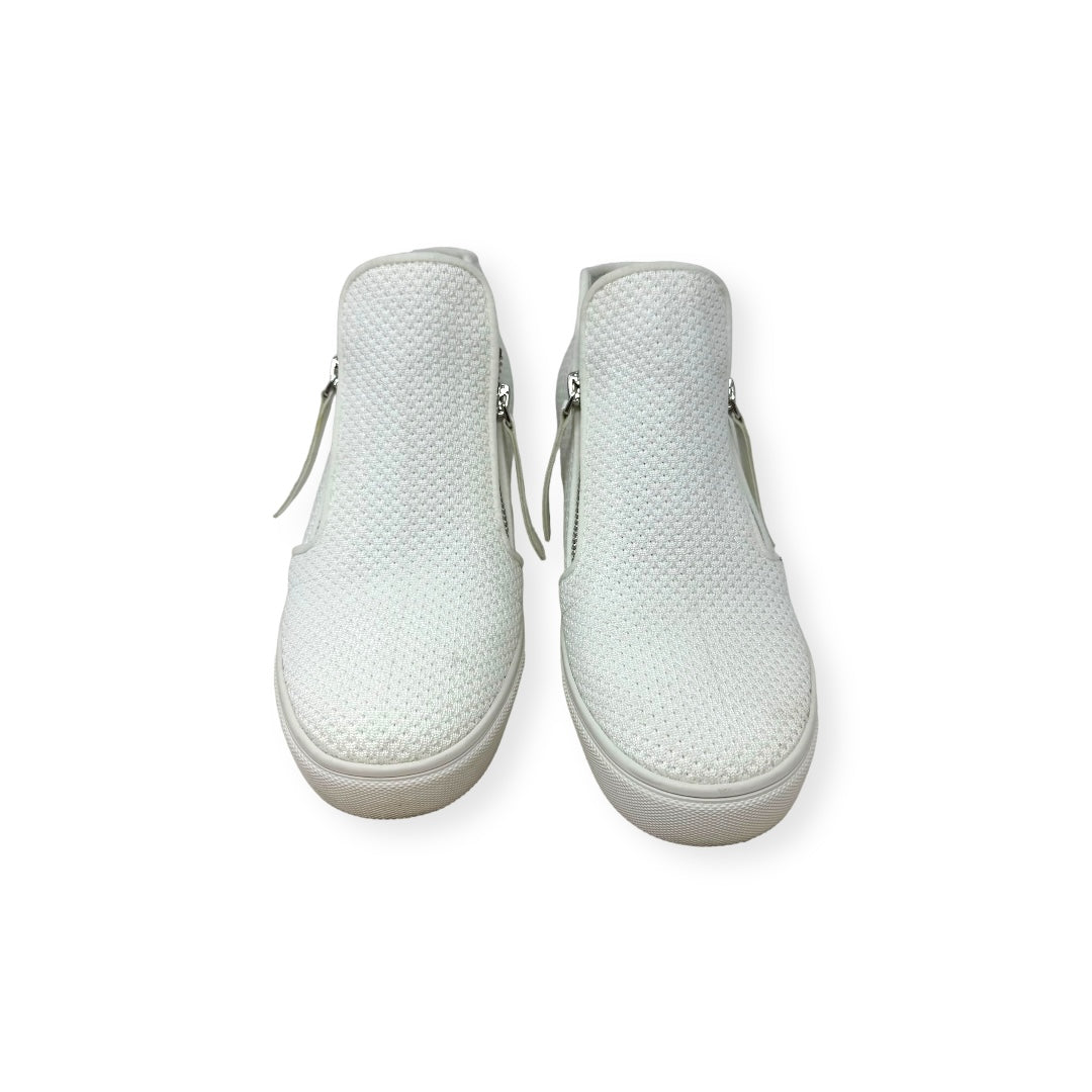 White Shoes Heels Block Steve Madden, Size 7.5