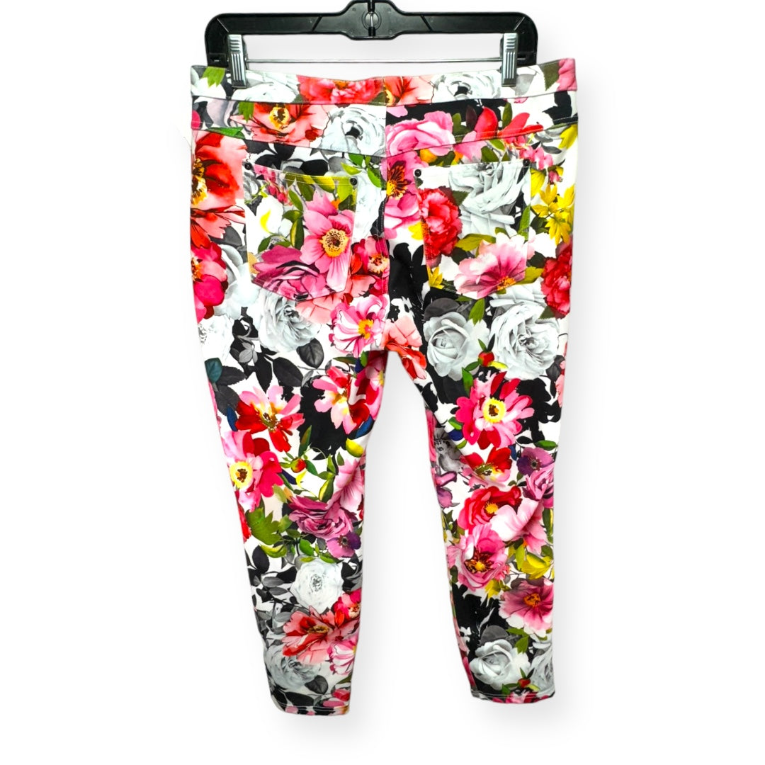 Floral Print Pants Leggings Hue, Size L