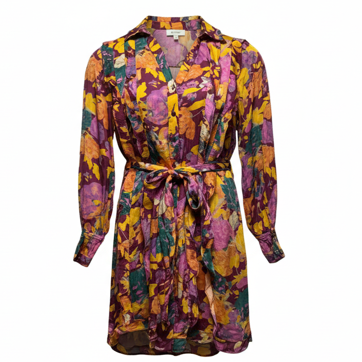 Cordova Belted Mini Dress By Sundance In Floral Print, Size: Mp