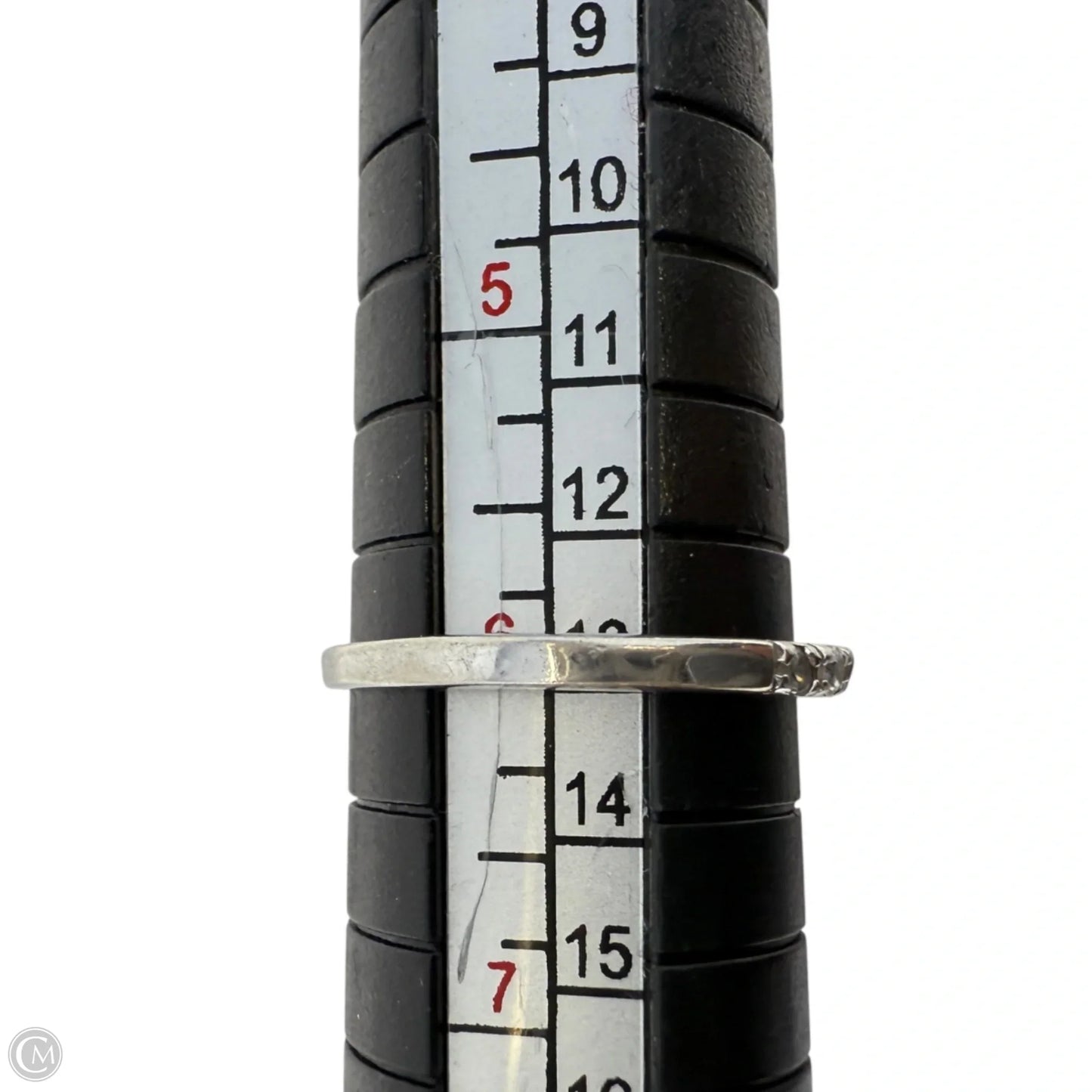 Clear CZ Sterling Silver Band Ring, Size: 6