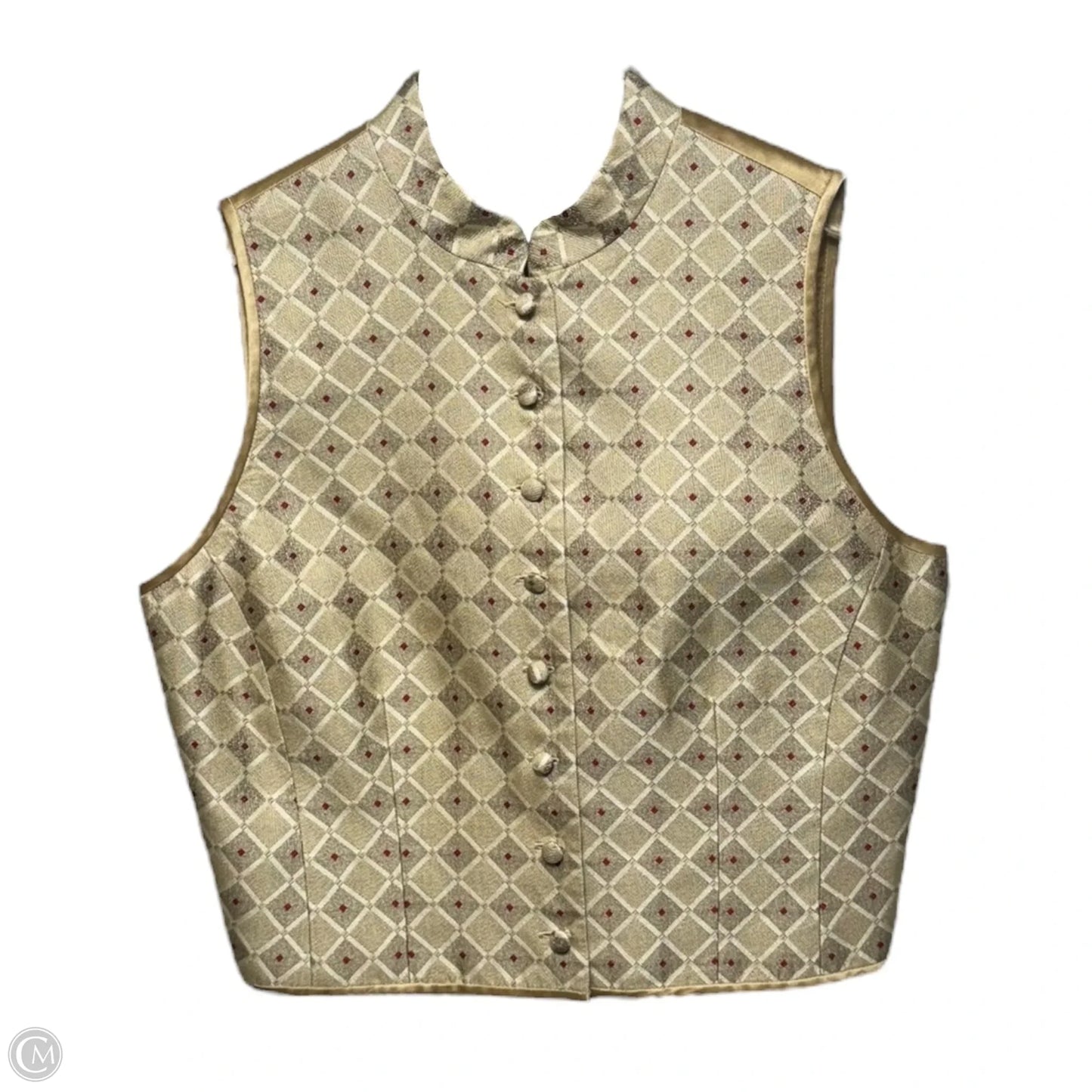 Vest Other By Emanuel Ungaro In Red & Tan, Size: Xs