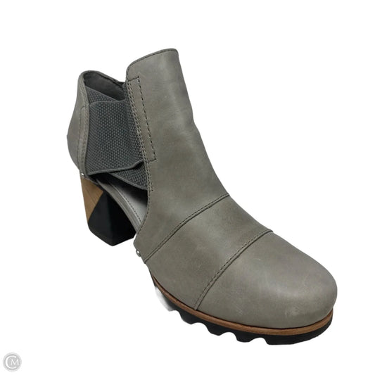 Addington Cutout Boots Ankle Heels By Sorel In Grey, Size: 9.5