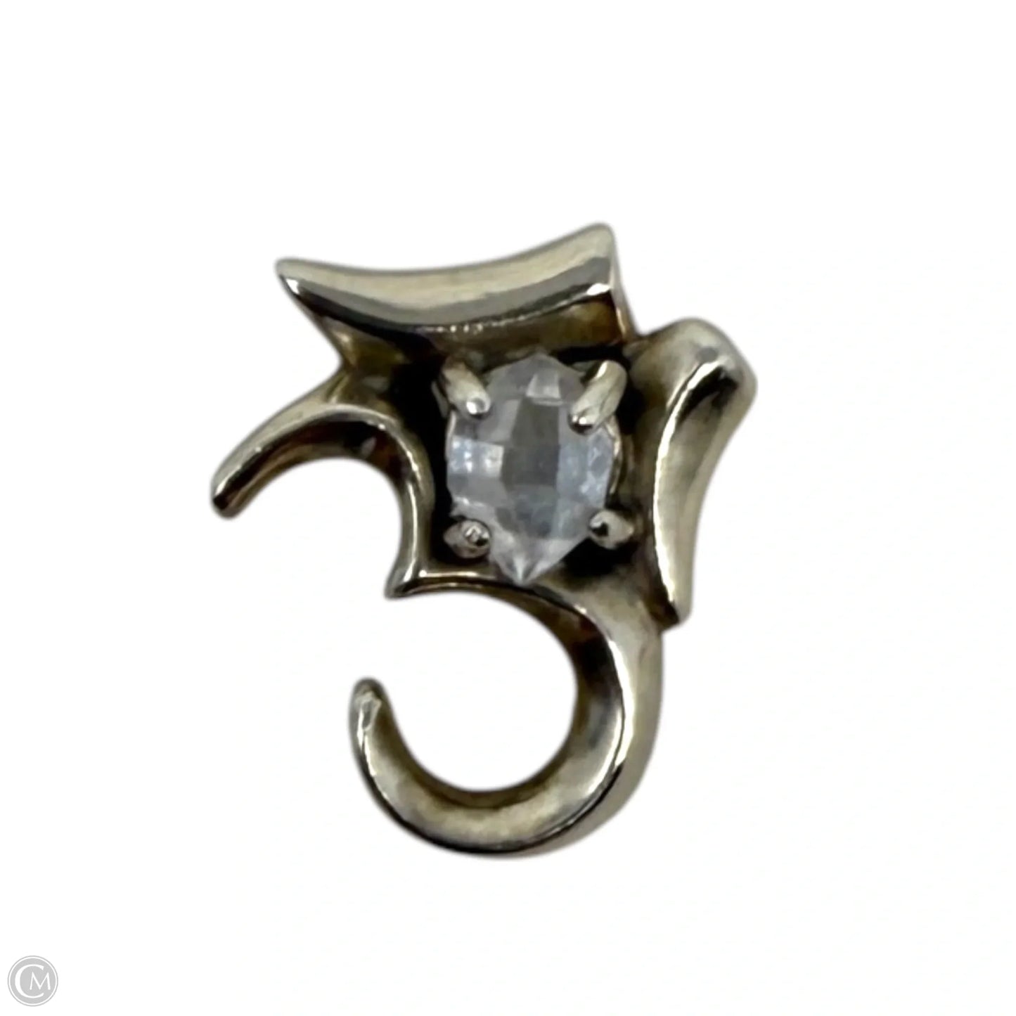 Sterling Silver & Crystal Om Pendant