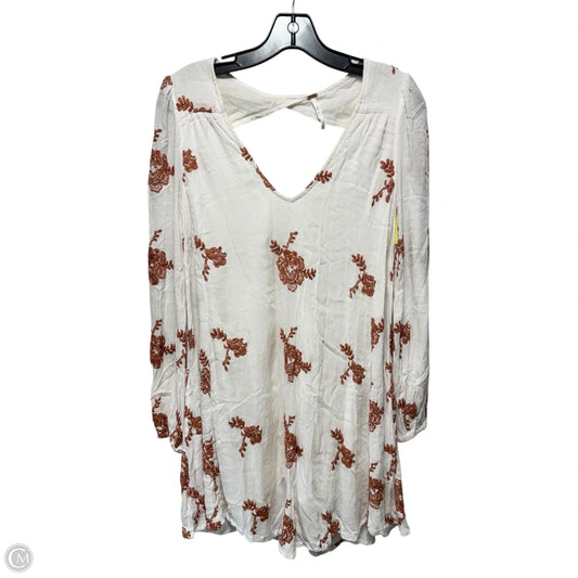 Emma Embroidered Tunic Mini Dress By Free People In Ivory Combo, Size: XS