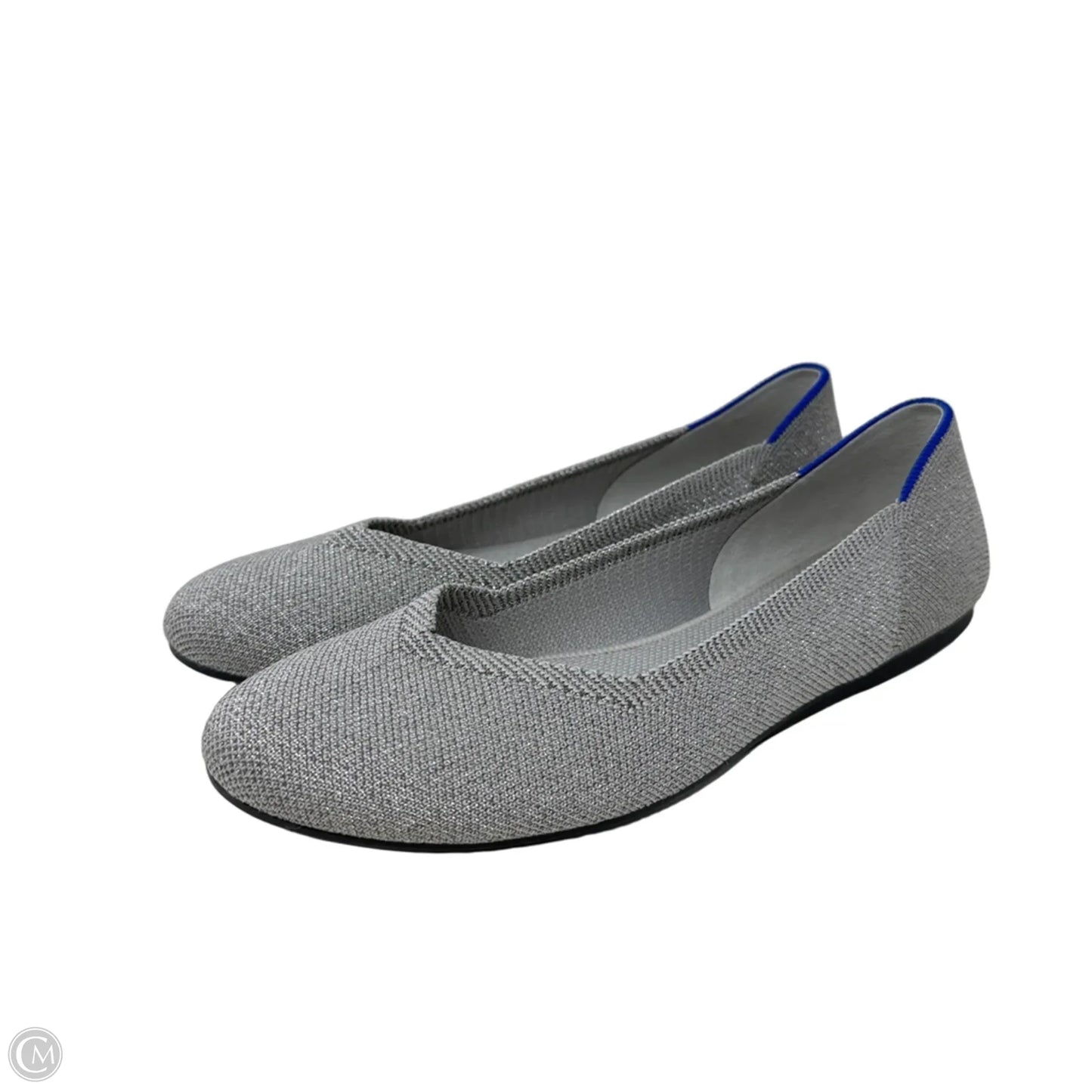 The Flats By Rothys In Metallic Silver, Size: 9