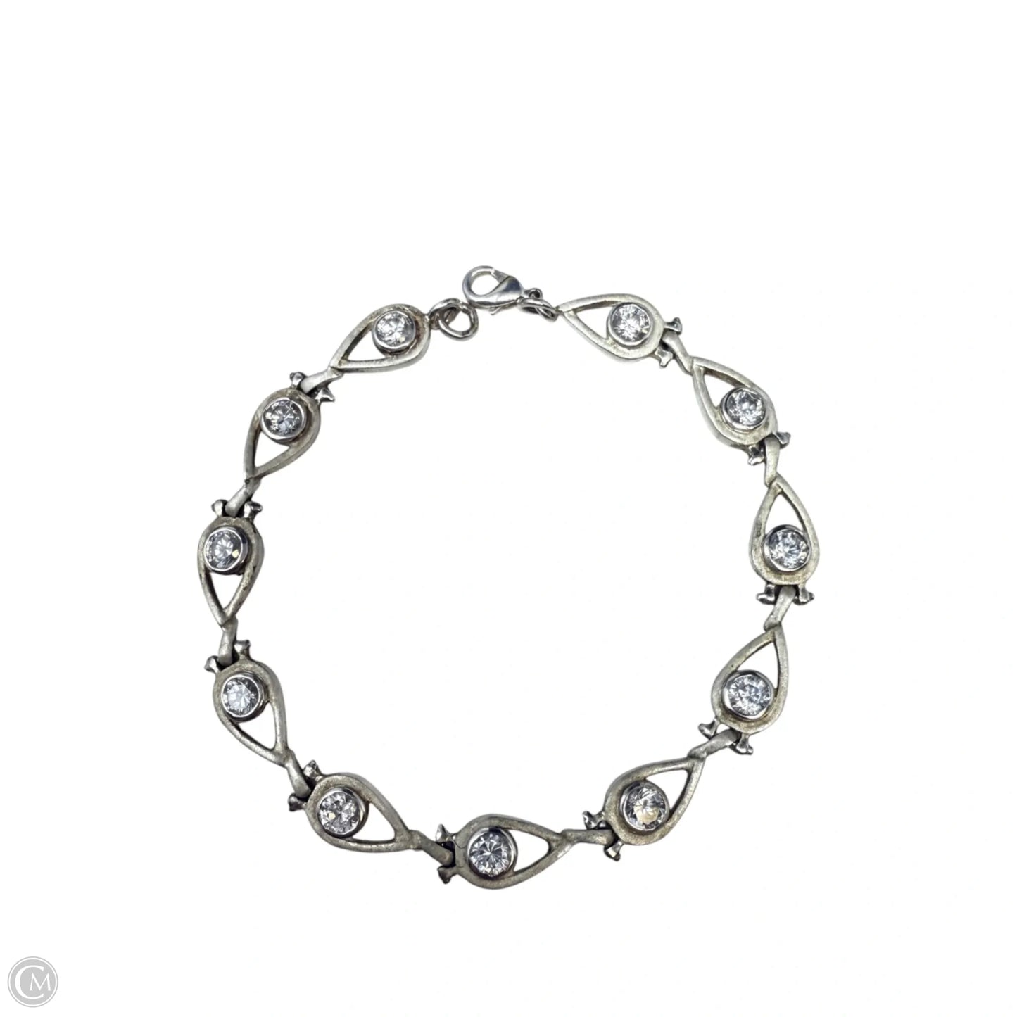 Bezel Set Crystal Station Bracelet