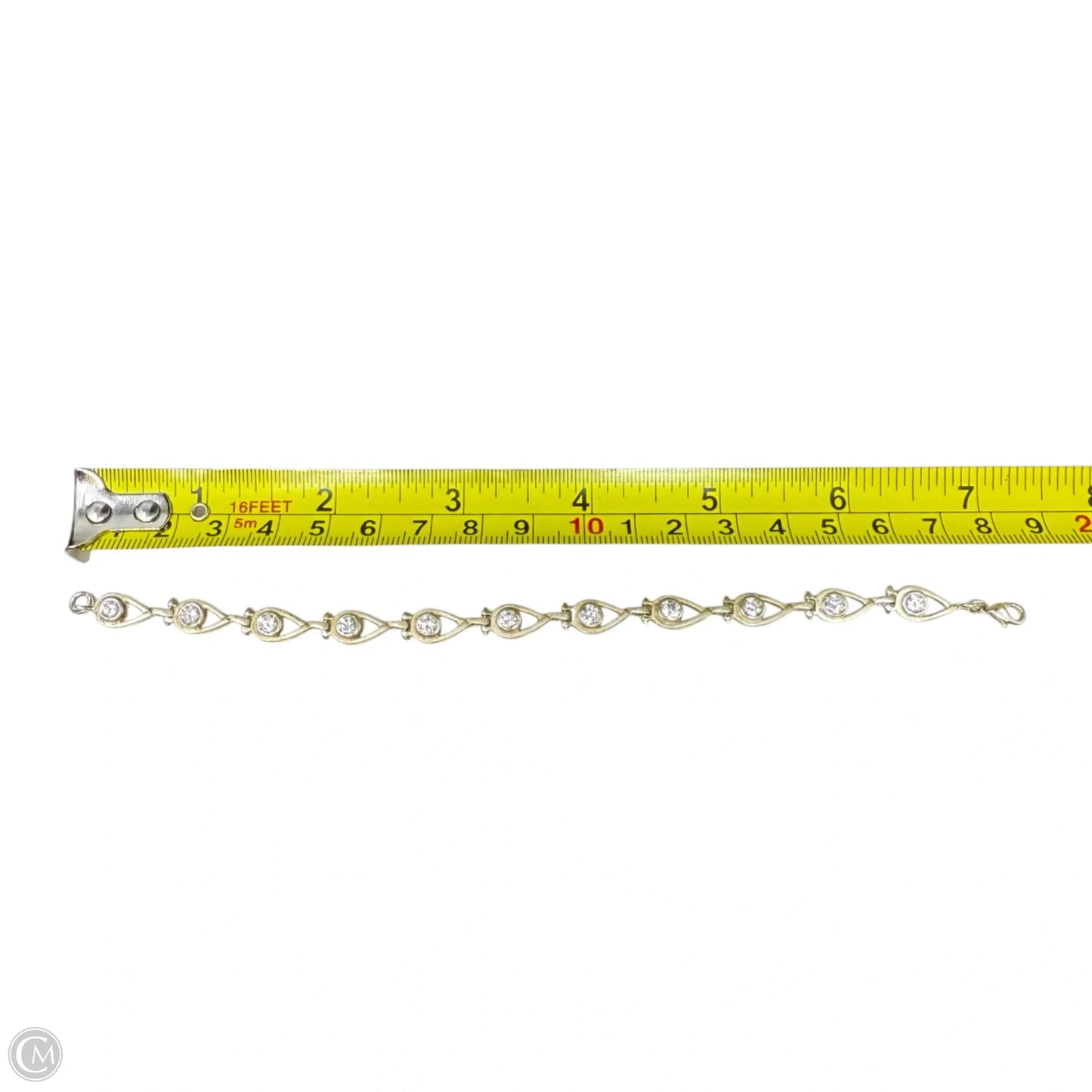 Bezel Set Crystal Station Bracelet