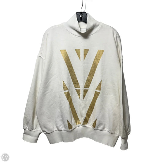 Sweatshirt Collar By Daya by Zendaya In Gold & White, Size: XS/S