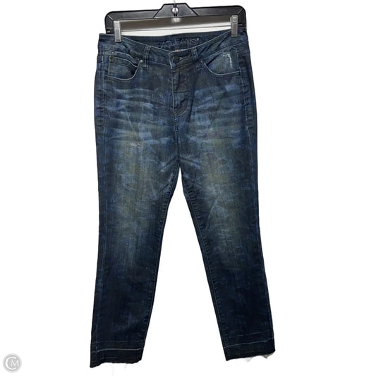 Jeans Cropped By Jag In Camouflage Blue Denim, Size: 8
