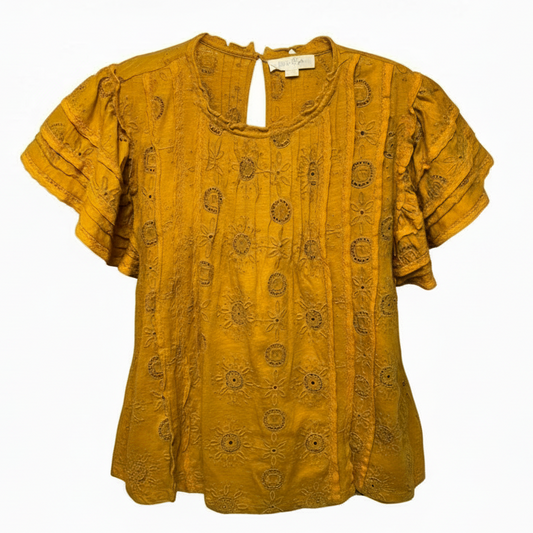 Top Short Sleeve By Forever That Girl In Yellow, Size: S