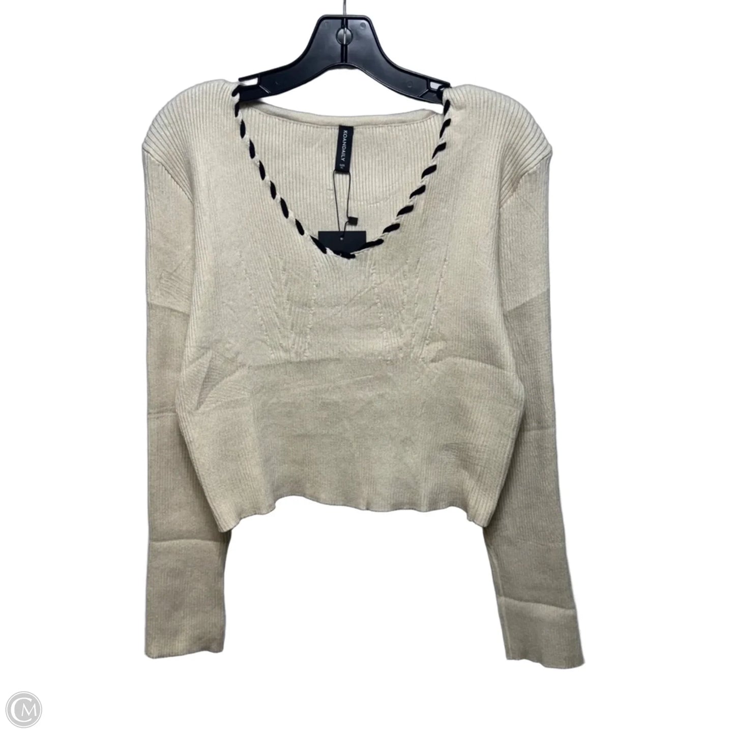 Sweater By Koan Daily In Cream, Size: Xl