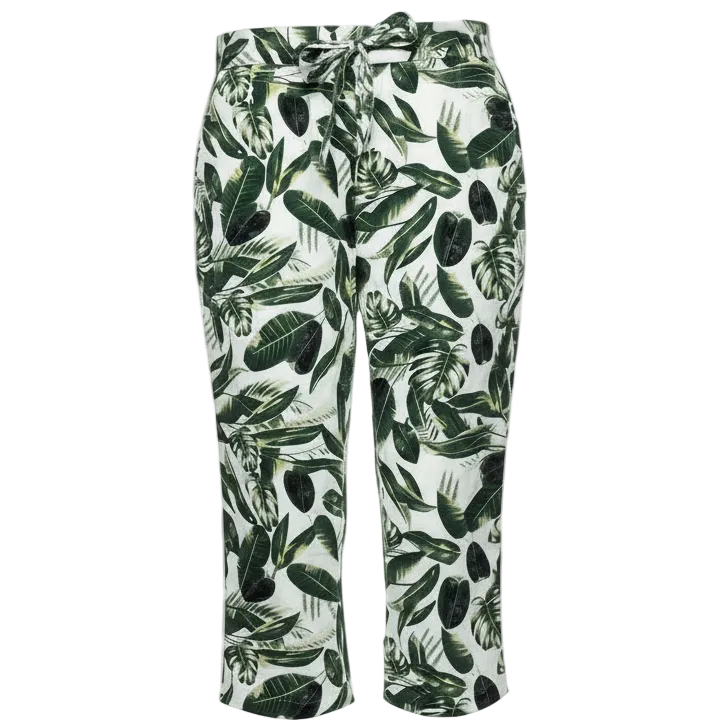 Livin’ In Linen Pants By Per Se In Tropical Print, Size: XL