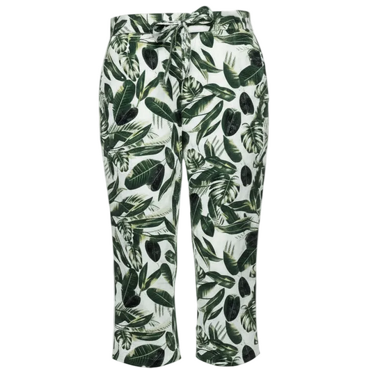 Livin’ In Linen Pants By Per Se In Tropical Print, Size: XL