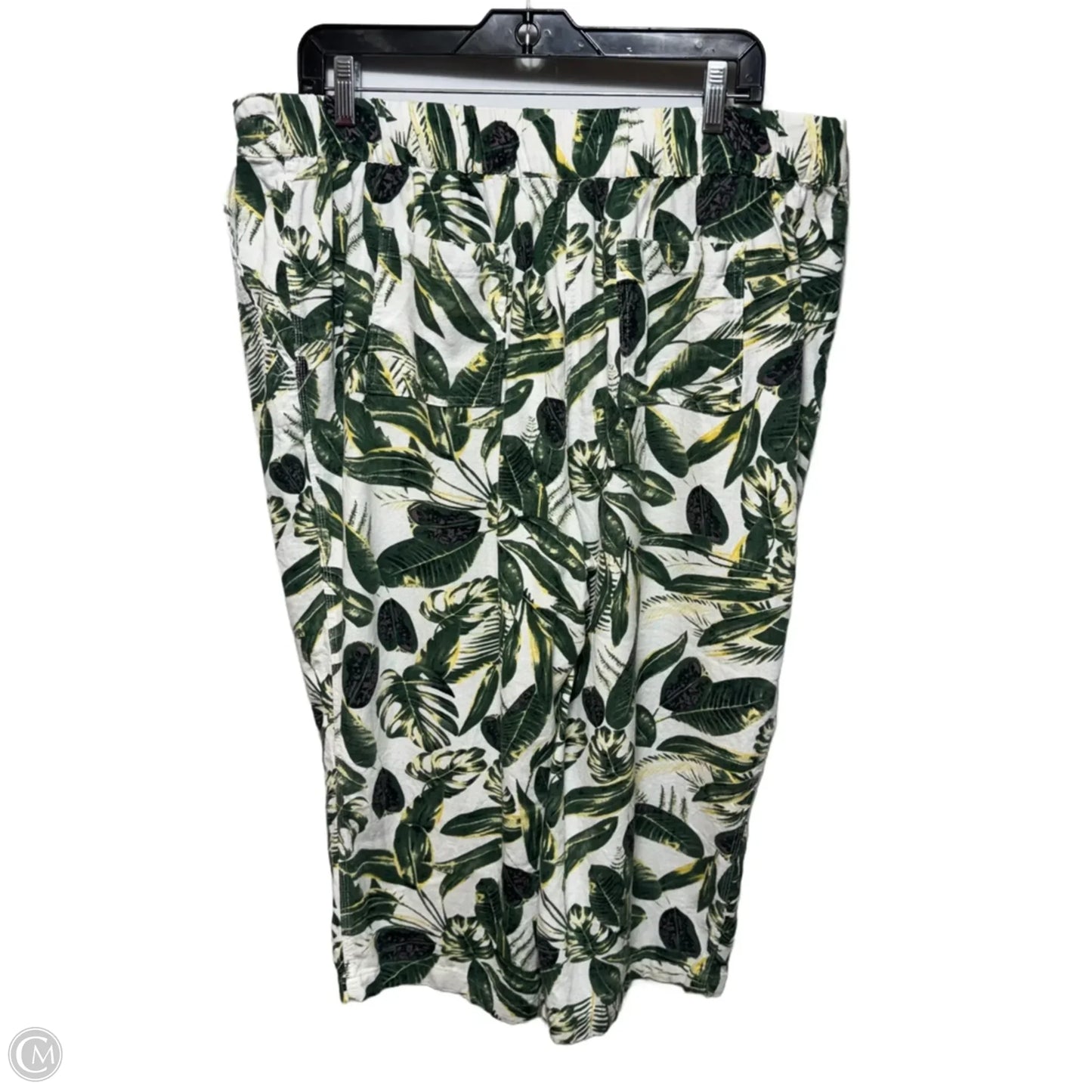 Livin’ In Linen Pants By Per Se In Tropical Print, Size: XL