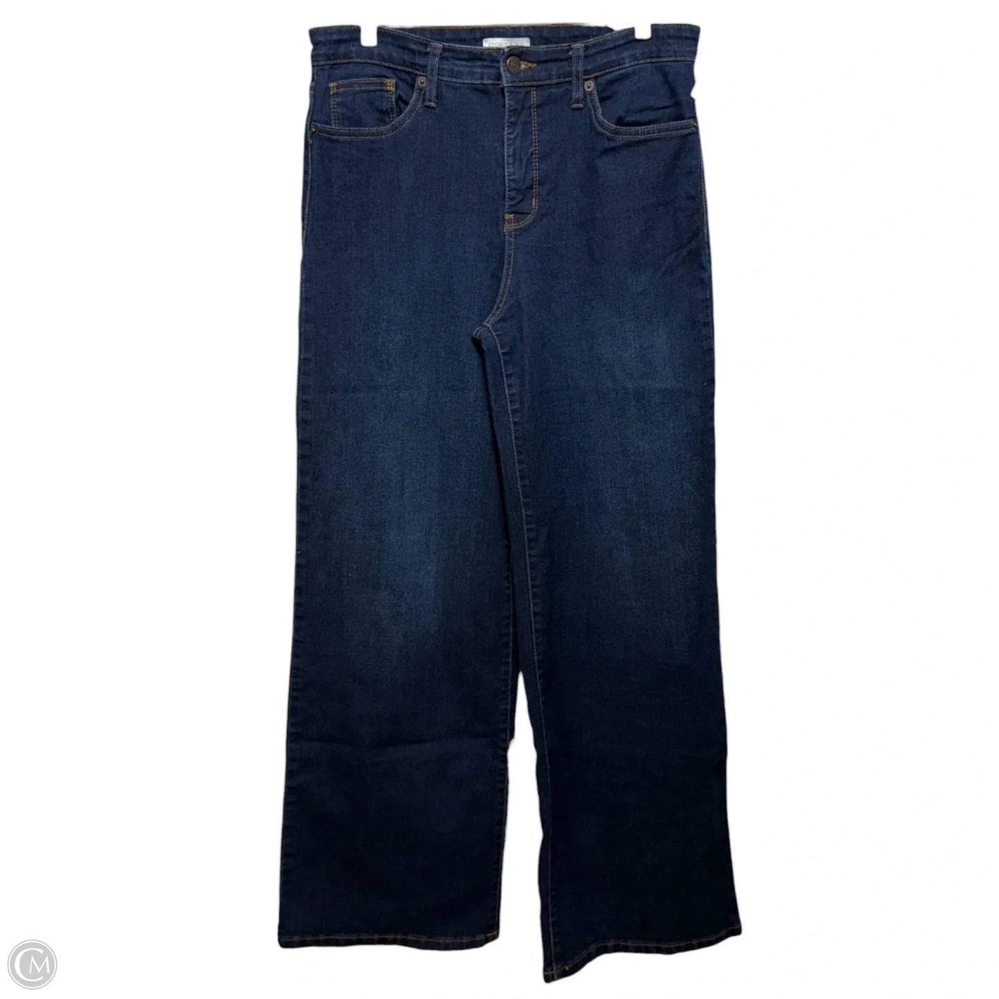 High Rise Wide Leg Jeans By Crown And Ivy In Blue Denim, Size: 10