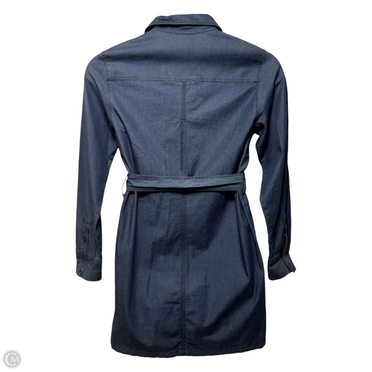 Belted Dress Casual Midi By Theory In Navy, Size: 12