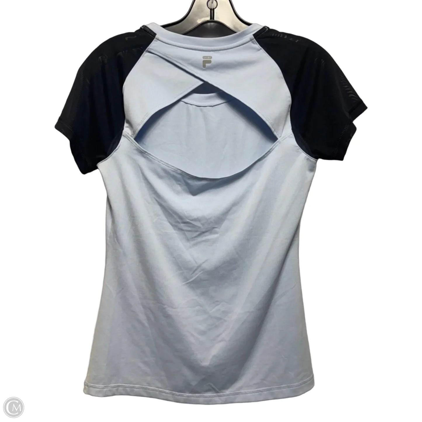 Athletic Top Short Sleeve By Fila In Blue, Size: S