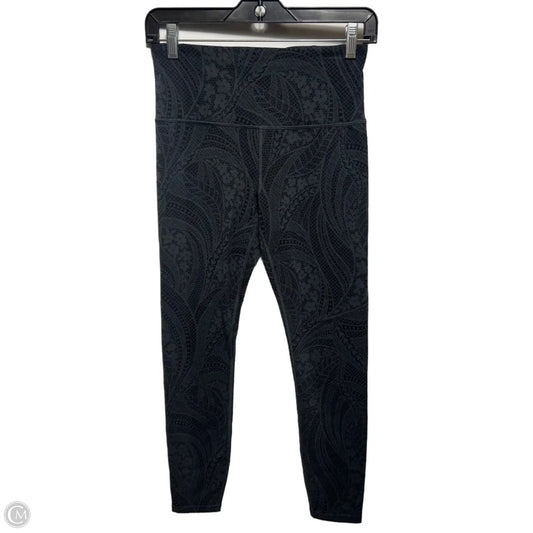 Athletic Leggings By Athleta In Black & Grey, Size: S