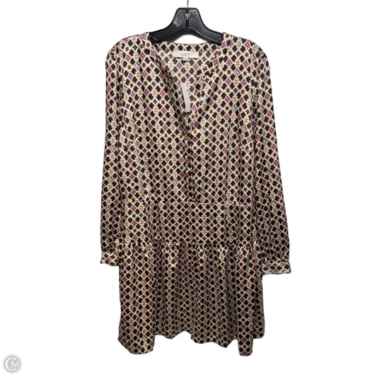 Dress Casual Midi By Loft In Multi-colored, Size: 14