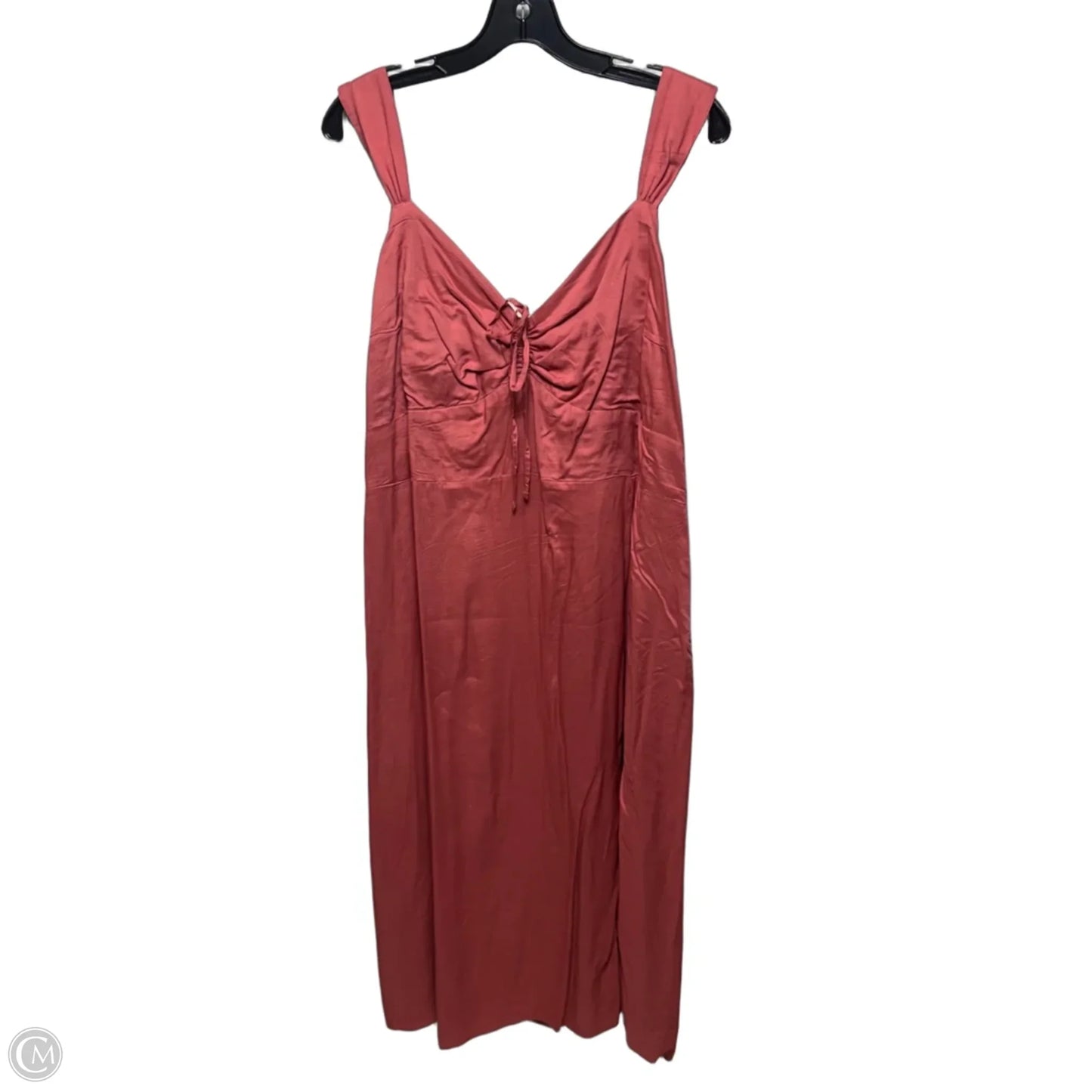 Cinched Front Midi Dress By Abercrombie And Fitch In Pink, Size: XL