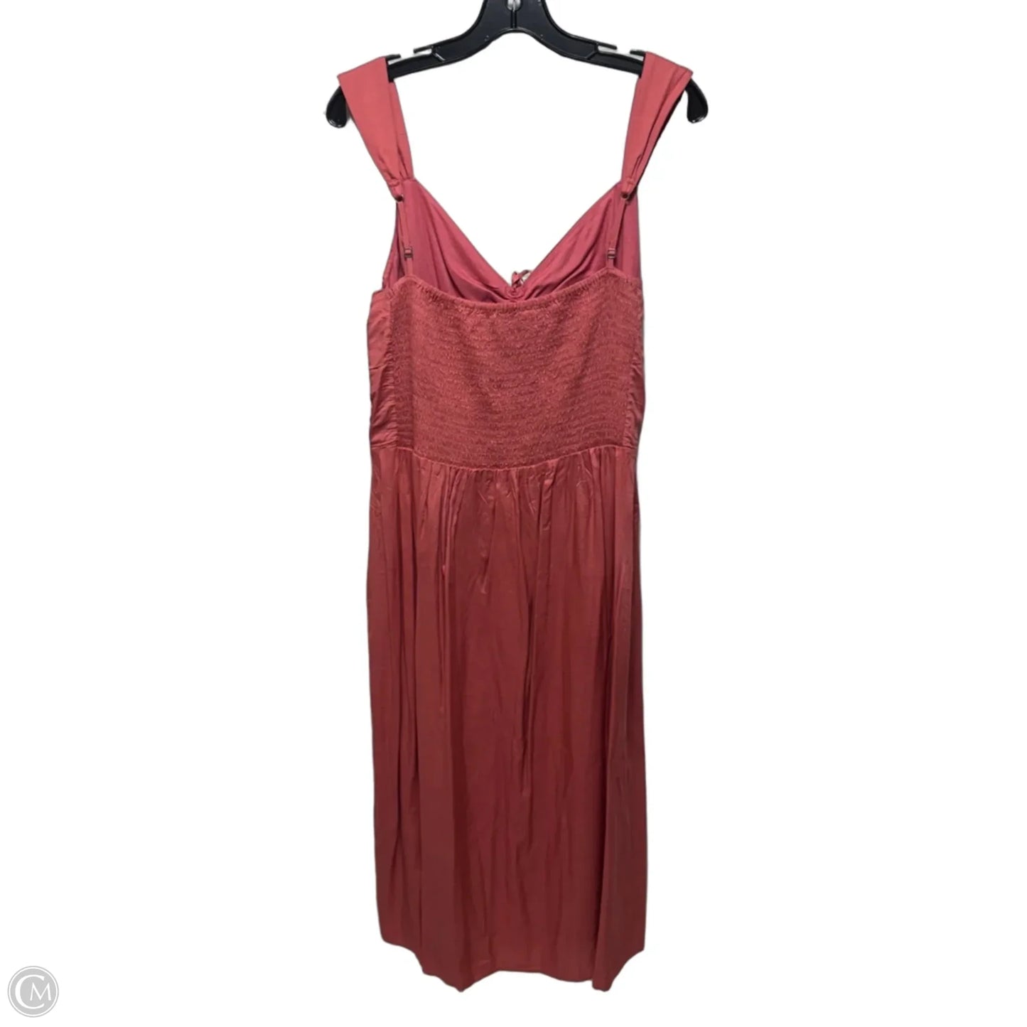 Cinched Front Midi Dress By Abercrombie And Fitch In Pink, Size: XL