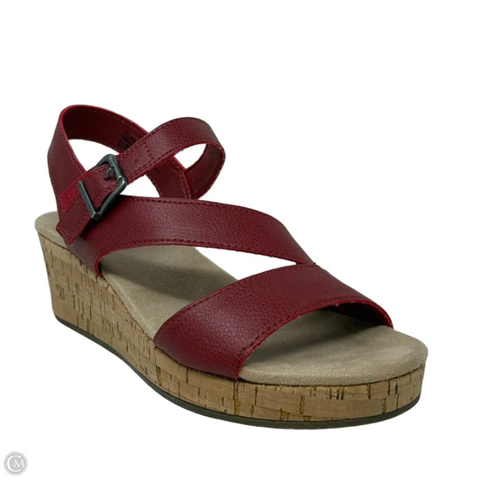 Sandals Heels Wedge By Bare Traps In Red, Size: 8