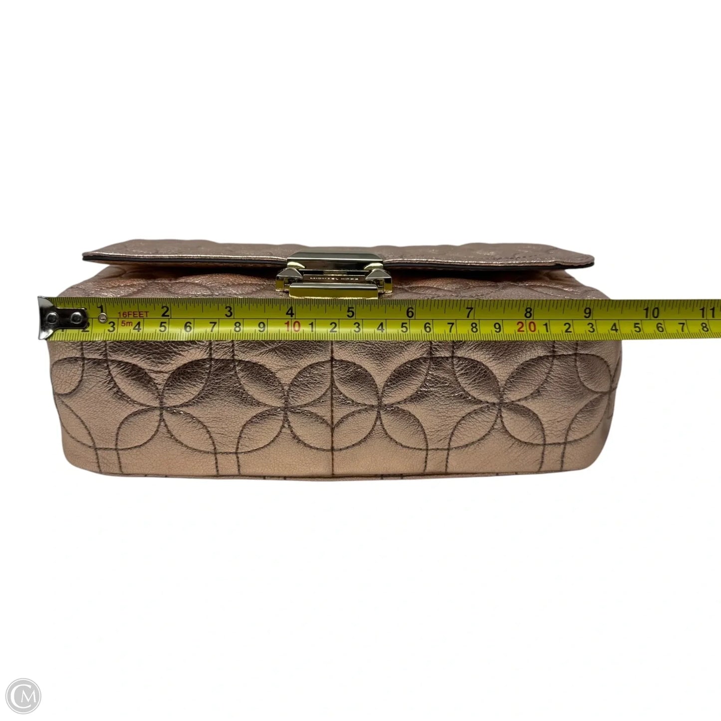 Sloan Metallic Quilted Handbag Leather By Michael By Michael Kors, Size: Medium