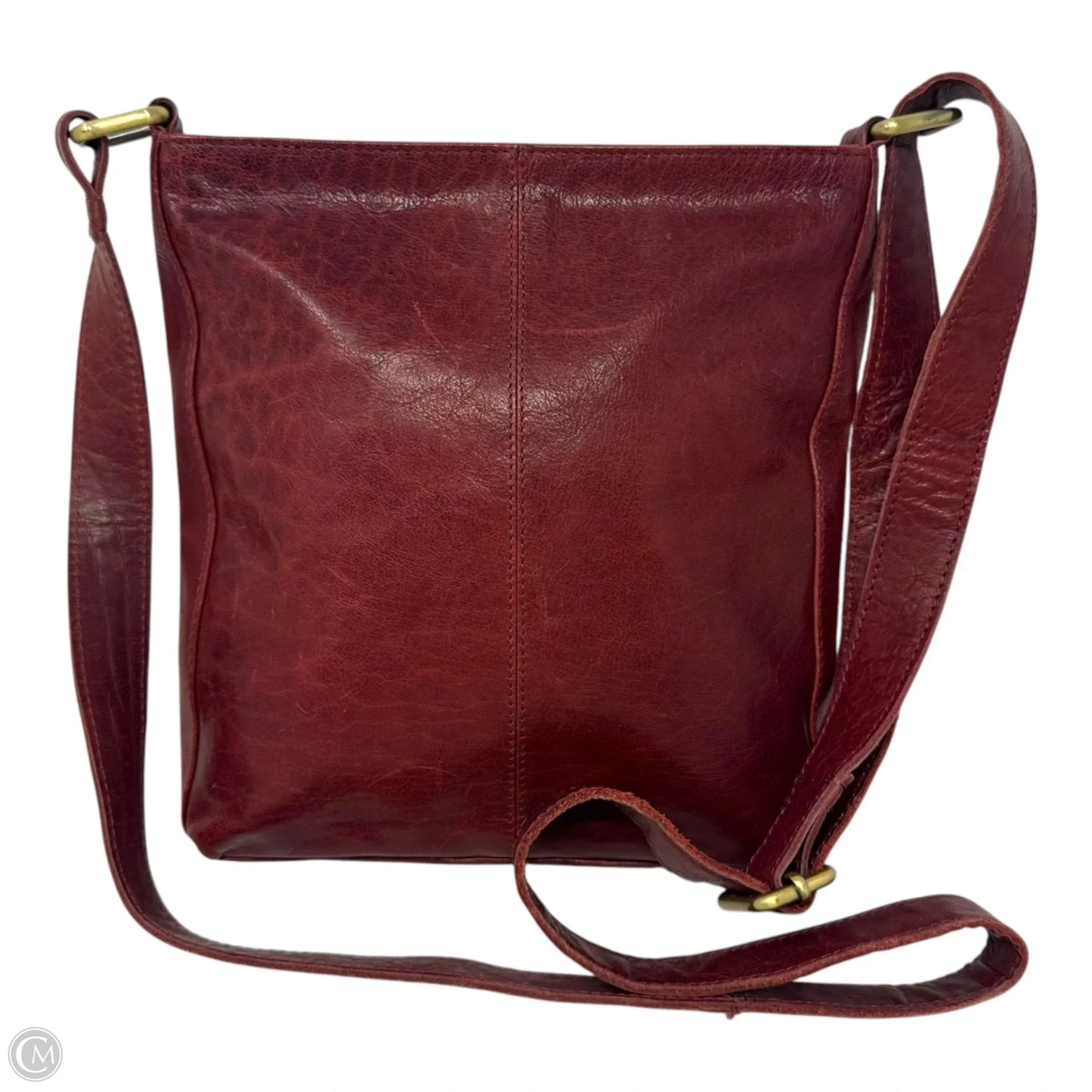 Leather Crossbody By Estalon, Size: Medium